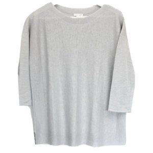 J Jill Lightweight Sweater Women XS Linen Blend Top casual gray